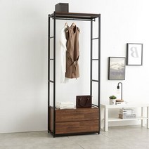 철제선반행거시스템장 아데브라운 D41 2단서랍수납, 단품