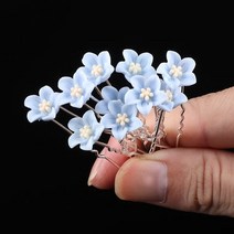 화인 뒷꽂이핀 릴리블루_10p