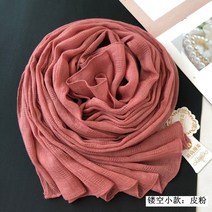 스카프 카라멜 컬러 여성용 얇은 면 린넨 봄 가을 겨울 단색 문학 야생 긴 목도리 린넨