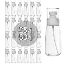 [25개묶음판매] UPG PETG 친환경 스프레이용기 30ml 60ml 80ml 100ml 페이셜 미스트 공병, 100ml 투명용기, 검정캡, 25개