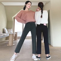 오키진 여성용 샐린 인밴딩 스판 슬랙스