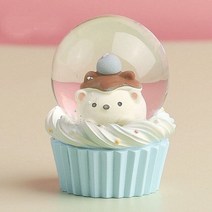 크리스마스 워터볼 카와이 빛나는 스노우 글로브 미니 귀여운 크리스탈 볼 구 유리 공 사무실 책상 장식품, 06 4.5x4.5x6.5cm B