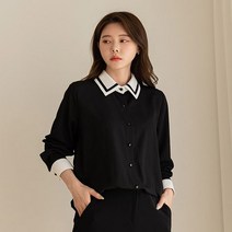 엘리시아 자체제작 버니 배색 블라우스 빅사이즈 여성의류