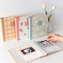 산모수첩 초음파앨범 태교일기장 사진포켓포함, 도트