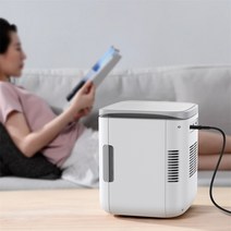 알피쿨 냉장고 차량용 냉온장고 캠핑용 냉동고 미니온장고 Baseus 가정용 렌탈 트럭 냉장 단일 화장품, 화이트 자동차 및 가정용 6l 미니 냉장고