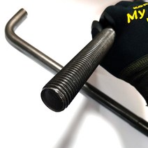 L앙카볼트 엘앙카 무도금 기초앙카 전봇대 기둥 구조물 묶음, 1/2 인치150mm (200개)