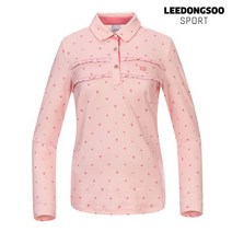 이동수스포츠 이동수 골프웨어 여성 긴팔 피케 티셔츠 핑크 F0ATS2810-P1