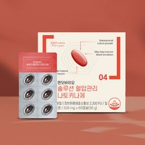 [엔닷바이오]솔루션 혈압관리 나토키나제 60캡슐(60일분), 나토키나제 2박스(500mg X 120캡슐)