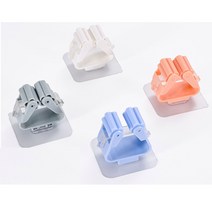 걸이봉 다용도 봉걸이 청소도구 대걸레 밀대 막대걸레 훅 거치대 부착식 봉정리 가든럽, 그레이, 1개