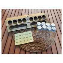 제이현 캠핑 우드 양념통 양념박스 5가지 각인 국내산 유리병 8P 고급양념통 캠핑카 카라반 랜턴양념통, 랜턴, 유리병2개 추가