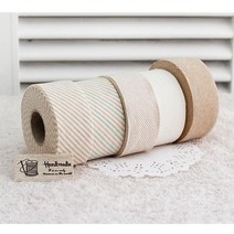 천시장 4cm오가닉바이어스 마들렌 5종, 2mm스트라이프(브라운)