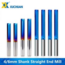 목재 PVC 플라스틱 CNC 조각 밀링 공구 4mm6mm 2 플루트 스트레이트 엔드밀 카바이드 라우터 비트 1 개, 6x52mm