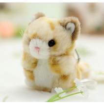 TAKENOKO 아기 고양이 인형 키링 열쇠고리 키홀더, 1개, 밝은 색상 6cm 높이 + 10cm 이하