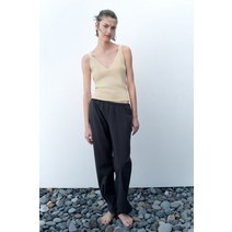 ZARA 자라 봄 가을 니트 여름 티 셔츠 상의 스트랩 바닐라