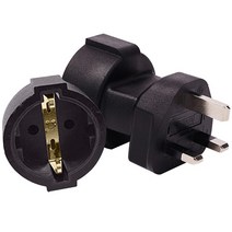 유럽 독일어 미국 영국 AU EU 플매트 카펫 러그 어댑터 이탈리아 스위스 PDU C13 C14 C20 5-15R 6-15R 변환 전원 소켓, [01] Black color, [12] EU to UK