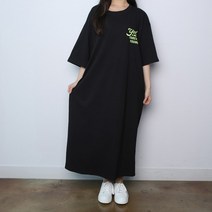 (빅사이즈) 유스 오버핏 반팔 롱원피스(파라노말샵)