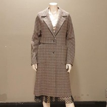 [온앤온] NC해운대점 울 블랜드 A라인 하운드 체크 코트 NW9WH725