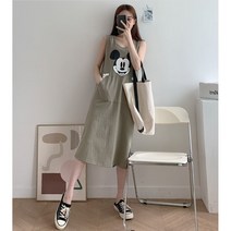 (디즈니 정품) 미키 캥거루 민소매 원피스 / 나시 홈웨어 롱원피스
