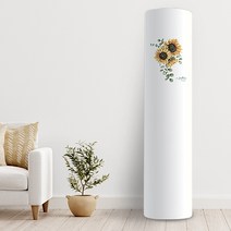 다샵 스탠드에어컨커버 스판 사각스판 48 x 25 x 185 cm, 해바라기