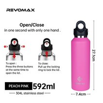 스텐 보온물병 대용량 텀블러 350 500 750 1000ml 이중 스테인레스 물병 보온병 보틀, 17.500-1000ml - Peach Pink 592