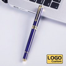 광고 금속 젤 펜 사용자 정의 로고 호텔 프런트 데스크 쓰기 펜 비즈니스 사인 펜 도매 문구 사무 용품, Black, 03 blue
