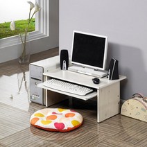 키보드수납 원룸용 좌식 컴퓨터책상(60cm 8컬러) 1인용 고급 컴터 인테리어, 월넛