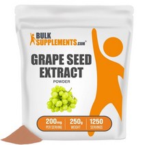 [해외]BulkSupplements 벌크서플리먼트 포도 씨 그레이프 시드 추출물 파우더, 1개, 250g