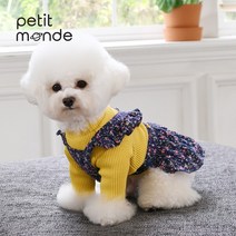 쁘띠몽드 릴리 플라워 멜빵 스커트