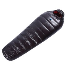 초경량 구스 침낭 극동계용 98% 솜털, 겉검정 속빨강600gM, 1개