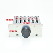ac모터속도조절기 20A AC 220V 입력 노브 PWM 모듈 DC 브러시 모터 용 속도 컨트롤러 레귤레이터 스위치, 한개옵션0