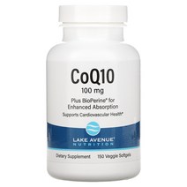 레이크 에비뉴 뉴트리션 코큐텐 위드 바이오페린 100 mg 소프트젤 150정