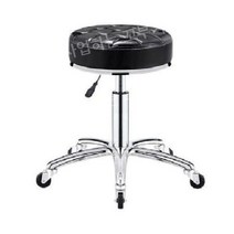 미용보조의자 바퀴달린 스툴 왁싱 원형 네일샵 스텝 카운터, B. 블루