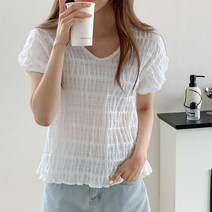 픽미 꼬임 반팔블라우스