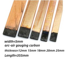 직사각형 구리 용접봉 10 개 클래드 팁 아크 공기 전극 가우 징 카본로드 폭 355mm = 두께 12-25mm, 06 W5XT25X355L_01 10PCS