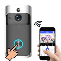 IoT Ai 인터폰 비디어폰 설치 교체 V5 와이파이 무선 스마트 초인종 나이트 비전 1080P 음성 비디오 인터, 한개옵션0