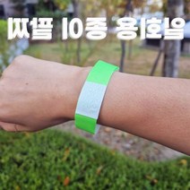 일회용 종이 팔찌 10개 밴드 손목 티켓 파티 입장권 클럽 콘서트 놀이공원입장권, 그린