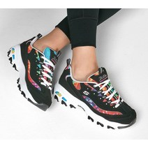 스케쳐스 딜라이트 여성 Skechers Wide Fit Black Dlites Shoes Sport Comfort Memory Foam 149015