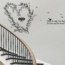 가구리폼시트지 하트덩굴 반-A타입 벽데코스티커