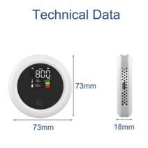 CO2 검출기 이산화탄소 농도 모니터 미터 공기 습도 함량 3 in 1
