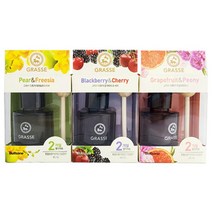 불스원 자동차 디퓨저 방향제 단체 선물 차꾸미기 공기청정 통학차량 머리안아픈 소품, 1개, 불스원 그라스디퓨저45ml 페어프리지아