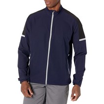 Callaway 남성용 스윙 테크 블록 긴소매 골프 윈드브레이커 블루, Large, Peacoat