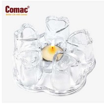 코맥 유리 티워머 (소/T8/양초 포함), 1개