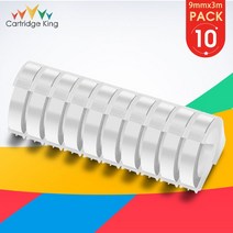 10PK Dymo 3D 엠보싱 테이프 Dymo 9mm 라벨 테이프 Motex 프린터와 호환 가능 Dymo 12965 E101 1540 1610 1, 22 10PK Clear
