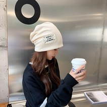 Ogfaour양털 울 니트 털모자 할머니 예쁜 여자 챙 벙거지 비니방한모 버킷햇