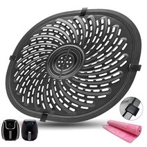 PowerXL Gowise 7QT 에어 프라이어용 업그레이드된 프라이어 크리스퍼 플레이트 고무 범퍼 논스틱 코팅 그릴 팬 랙 교체 부품 액세서리 식기세척기 사용 가능ALJ, 7QT(Upgraded Double-layer Nons