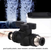 2 웨이 수족관 공기 흐름 제어 CO2 레귤레이터 수동 On/오프 스위치 밸브 물고기 탱크 발전기 스로틀 밸브는 6mm 파이프, [01] Black, 01 Black