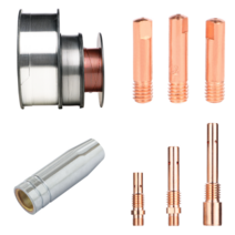 논가스 용접기 부품 부속 소모품 미그팁 노즐 팁홀더 0.8 1.0 CO2 용접봉 와이어, 1번 디자인, 14AK 미그팁 홀더 5개