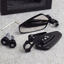 오토바이 사이드 백 미러 honda cb500x pcx msx 125 shadow r1200gs for yamaha에 대한 핸들 바 바 엔드, 파란색(파란색 유리)