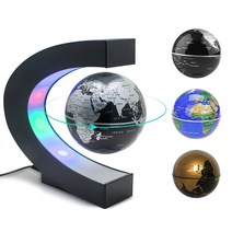 공중에뜨는장식품 자기부상소품 집들이선물 DONWEI-자석 지구 LED 야간 조명 실내 장식 세계지도 하이테크 반 중력 침대 옆 테이블 램프 어린이, AU, Golden