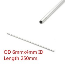 모세관튜브 실험기구 채혈관 온도조절 뜨거운 판매 250mm 304 원활한 스테인레스 스틸 모세관 튜브 10mm 8m, 04 6x4mm